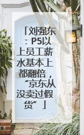 刘强东：P5以上员工薪水基本上都翻倍，“京东从没卖过假货”