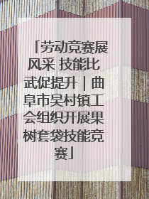 劳动竞赛展风采 技能比武促提升｜曲阜市吴村镇工会组织开展果树套袋技能竞赛
