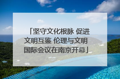 坚守文化根脉 促进文明互鉴 伦理与文明国际会议在南京开幕