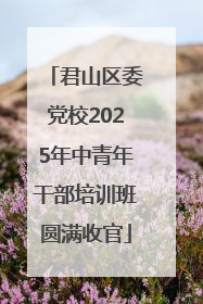 君山区委党校2025年中青年干部培训班圆满收官