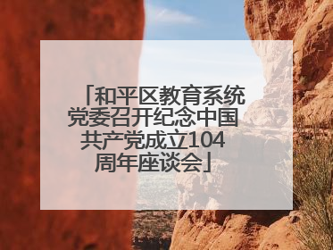 和平区教育系统党委召开纪念中国共产党成立104周年座谈会