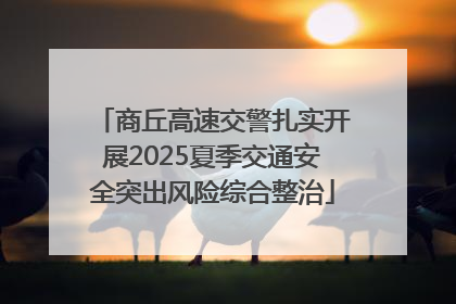 商丘高速交警扎实开展2025夏季交通安全突出风险综合整治