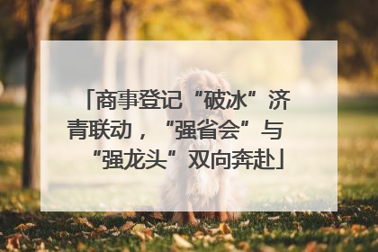 商事登记“破冰”济青联动，“强省会”与“强龙头”双向奔赴