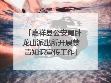 嘉祥县公安局卧龙山派出所开展禁毒知识宣传工作