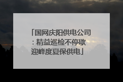 国网庆阳供电公司：精益巡检不停歇 迎峰度夏保供电