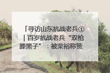 寻访山东抗战老兵①｜百岁抗战老兵“双枪滕黑子”：被粟裕称赞的“孤胆英雄”
