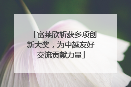 富莱欣斩获多项创新大奖，为中越友好交流贡献力量