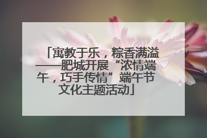 寓教于乐，粽香满溢——肥城开展“浓情端午，巧手传情”端午节文化主题活动