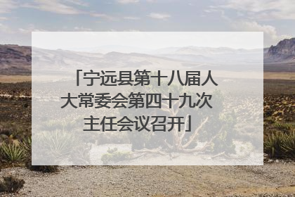 宁远县第十八届人大常委会第四十九次主任会议召开
