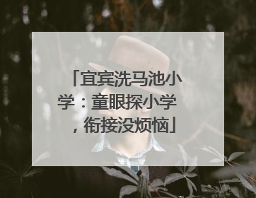 宜宾洗马池小学：童眼探小学，衔接没烦恼