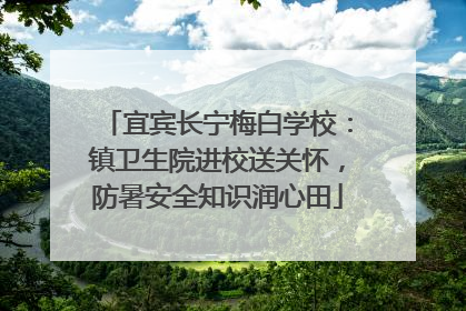 宜宾长宁梅白学校：镇卫生院进校送关怀，防暑安全知识润心田