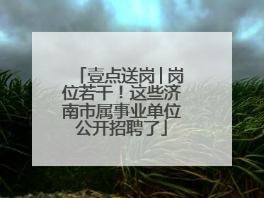 壹点送岗│岗位若干！这些济南市属事业单位公开招聘了