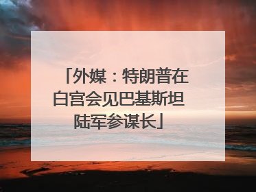 外媒：特朗普在白宫会见巴基斯坦陆军参谋长