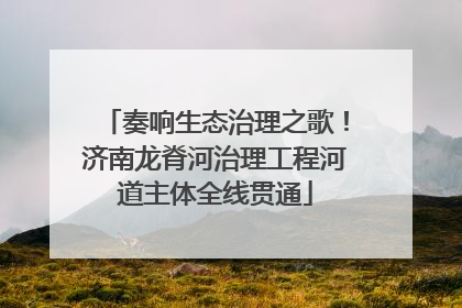 奏响生态治理之歌！济南龙脊河治理工程河道主体全线贯通