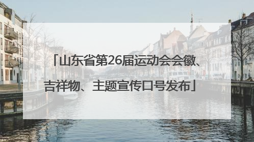山东省第26届运动会会徽、吉祥物、主题宣传口号发布