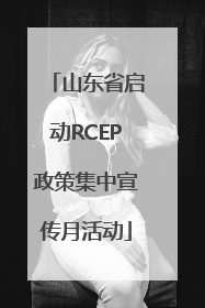 山东省启动RCEP政策集中宣传月活动
