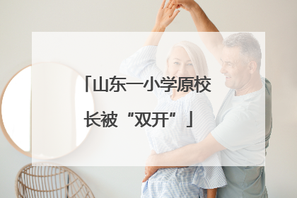 山东一小学原校长被“双开”