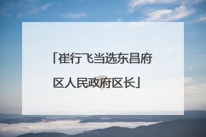 崔行飞当选东昌府区人民政府区长