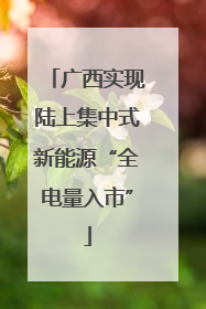 广西实现陆上集中式新能源“全电量入市”