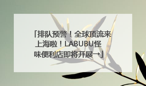 排队预警！全球顶流来上海啦！LABUBU怪味便利店即将开展→