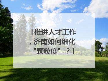 推进人才工作，济南如何细化“颗粒度”？