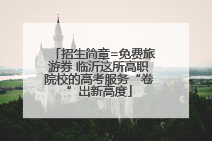 招生简章=免费旅游券 临沂这所高职院校的高考服务“卷”出新高度