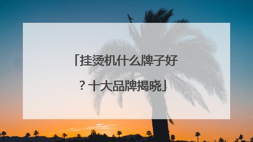 挂烫机什么牌子好？十大品牌揭晓