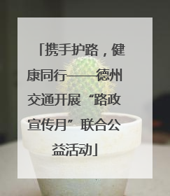 携手护路，健康同行——德州交通开展“路政宣传月”联合公益活动