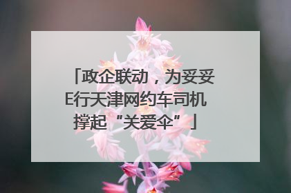 政企联动，为妥妥E行天津网约车司机撑起“关爱伞”