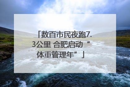 数百市民夜跑7.3公里 合肥启动“体重管理年”