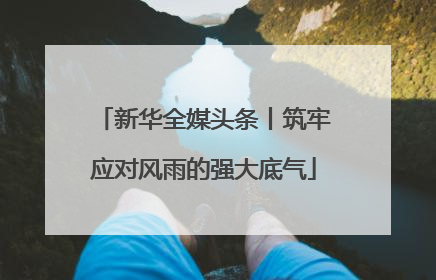 新华全媒头条丨筑牢应对风雨的强大底气