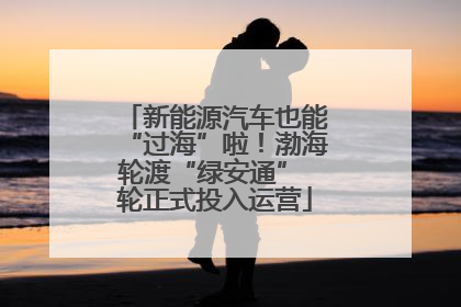 新能源汽车也能“过海”啦！渤海轮渡“绿安通” 轮正式投入运营