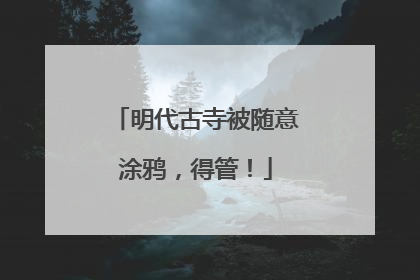 明代古寺被随意涂鸦，得管！