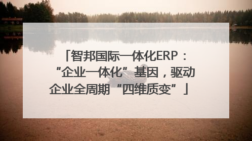 智邦国际一体化ERP：“企业一体化”基因，驱动企业全周期“四维质变”