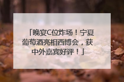 晚宴C位炸场！宁夏葡萄酒亮相西博会，获中外嘉宾好评！