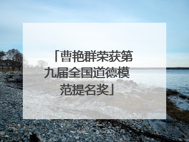 曹艳群荣获第九届全国道德模范提名奖