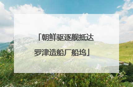 朝鲜驱逐舰抵达罗津造船厂船坞