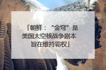 朝鲜：“金穹”是美国太空核战争剧本 旨在维持霸权