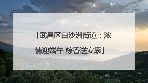 武昌区白沙洲街道：浓情迎端午 粽香送安康