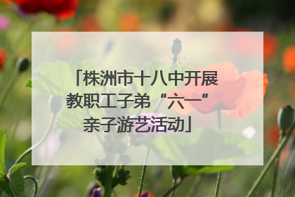 株洲市十八中开展教职工子弟“六一”亲子游艺活动