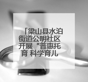 梁山县水泊街道公明社区开展“普惠托育 科学育儿”主题托育服务宣传活动
