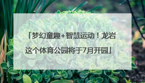 梦幻童趣+智慧运动！龙岩这个体育公园将于7月开园