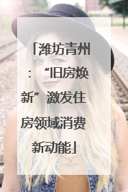 潍坊青州：“旧房焕新”激发住房领域消费新动能