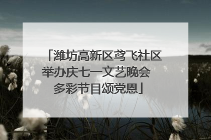潍坊高新区鸢飞社区举办庆七一文艺晚会 多彩节目颂党恩