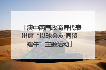 澳中两国政商界代表出席“以球会友·同贺端午”主题活动