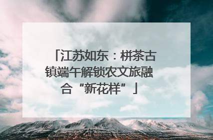 江苏如东：栟茶古镇端午解锁农文旅融合“新花样”