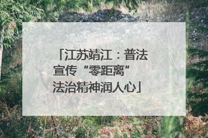 江苏靖江：普法宣传“零距离” 法治精神润人心