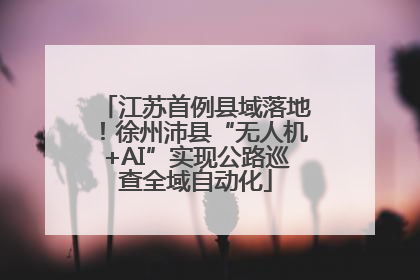 江苏首例县域落地！徐州沛县“无人机+AI”实现公路巡查全域自动化