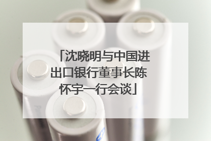 沈晓明与中国进出口银行董事长陈怀宇一行会谈