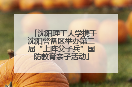 沈阳理工大学携手沈阳警备区举办第二届“上阵父子兵”国防教育亲子活动